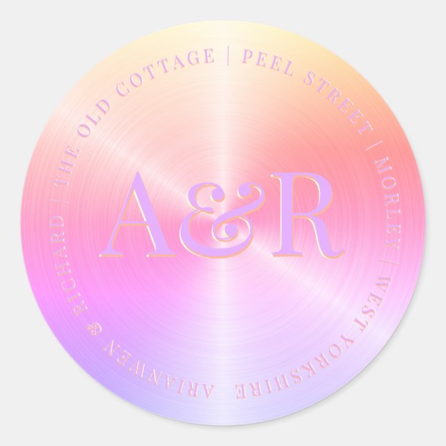 Aufkleber mit Monogramm (Vorderseite)