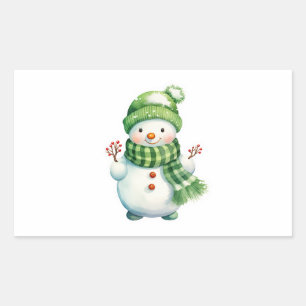 Aufkleber mit niedlichem Schneemann