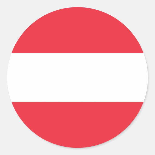 Aufkleber mit österreichischer Flagge (Vorderseite)