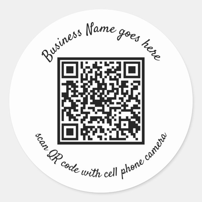 Aufkleber mit QR-Code (Vorderseite)