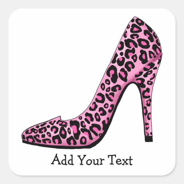 Aufkleber mit rosa Pumps (Vorderseite)