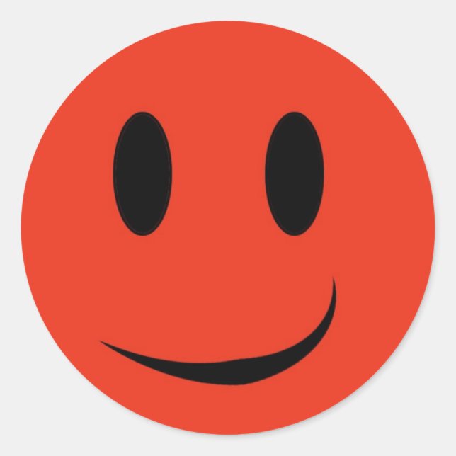 Aufkleber mit rotem Gesicht (Vorderseite)