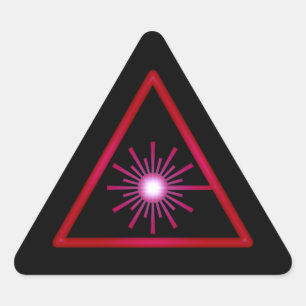 Aufkleber mit rotem Glow Laser-Symbol