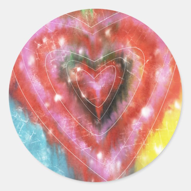 Aufkleber mit schönem Herz (Vorderseite)