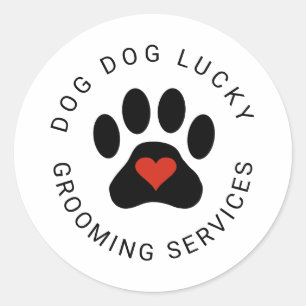 Aufkleber mit schwarzer Pfote