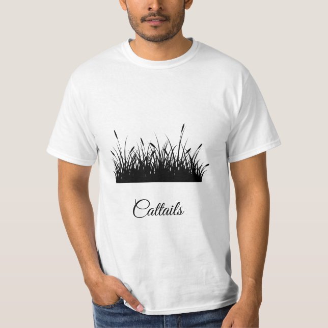 Aufkleber mit schwarzer Silhouette T-Shirt (Vorderseite)