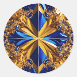 Aufkleber mit schwedischer Farbgestaltung