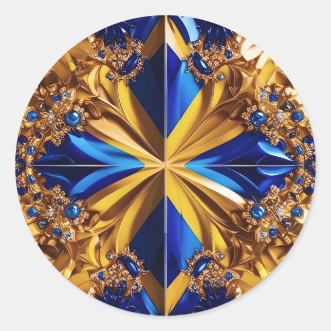 Aufkleber mit schwedischer Farbgestaltung (Vorderseite)