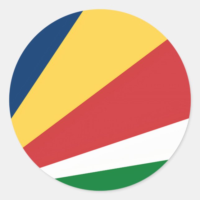 Aufkleber mit Seychelles-Farbdesign (Vorderseite)