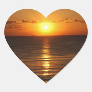 Aufkleber mit Sonnenuntergang
