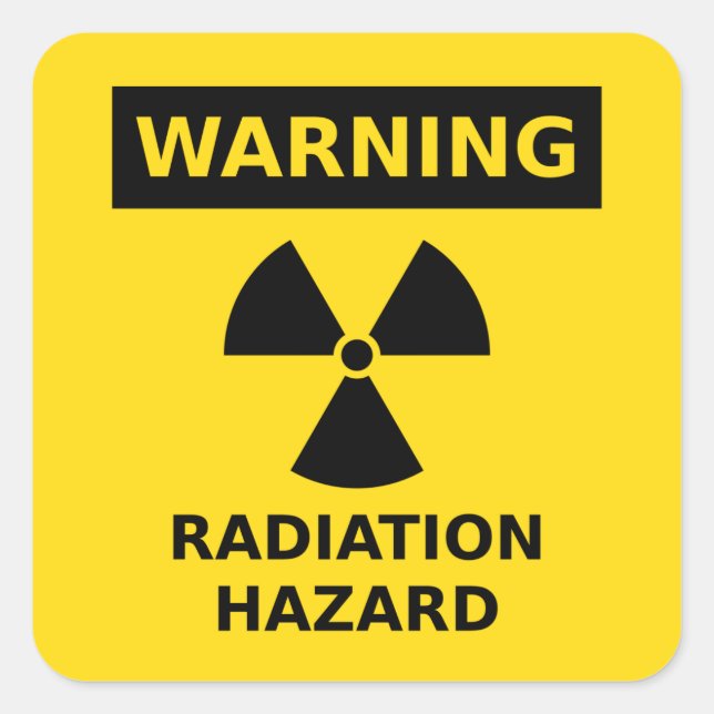 Aufkleber mit Strahlengefahr (Vorderseite)