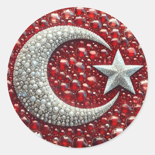 Aufkleber mit türkischer Farbgestaltung (Vorderseite)