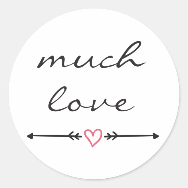 Aufkleber mit viel Liebe (Vorderseite)