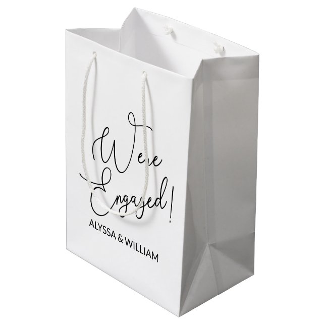 Aufkleber Mittlere Geschenktüte (Rückseite Schrägansicht)