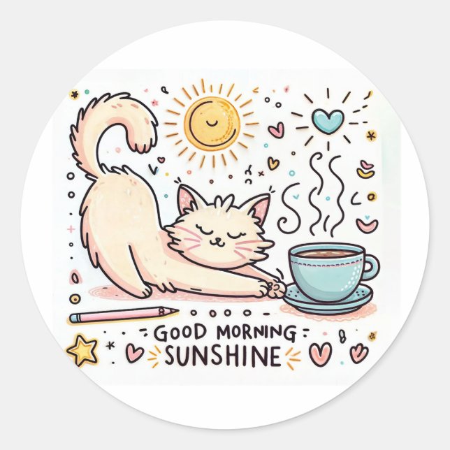 Aufkleber "Morning Purfection" (Vorderseite)