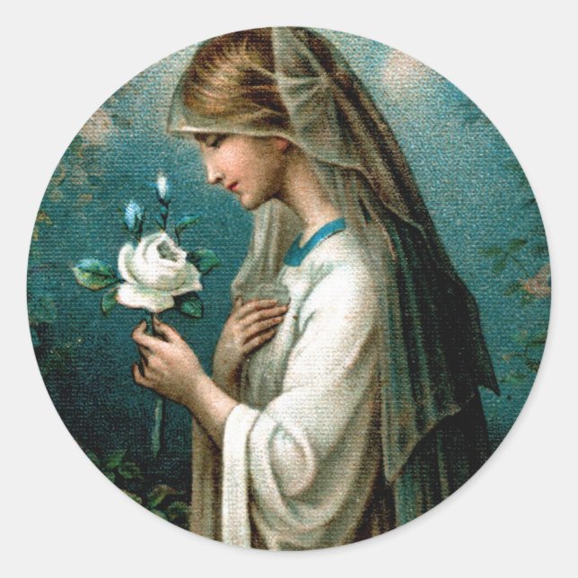Aufkleber: Mystische Rose Runder Aufkleber (Vorderseite)