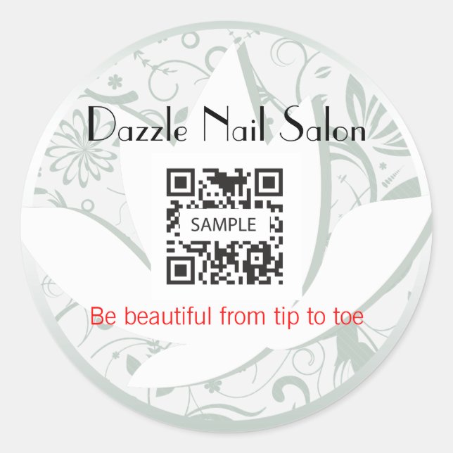 Aufkleber-Nail-Salon Runder Aufkleber (Vorderseite)
