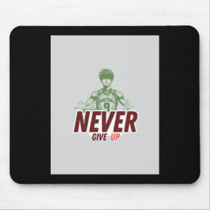 Aufkleber niemals aufgeben mousepad