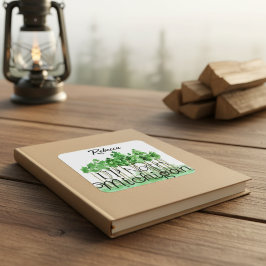 Aufkleber "personalisiert Up North Michigan Trees"