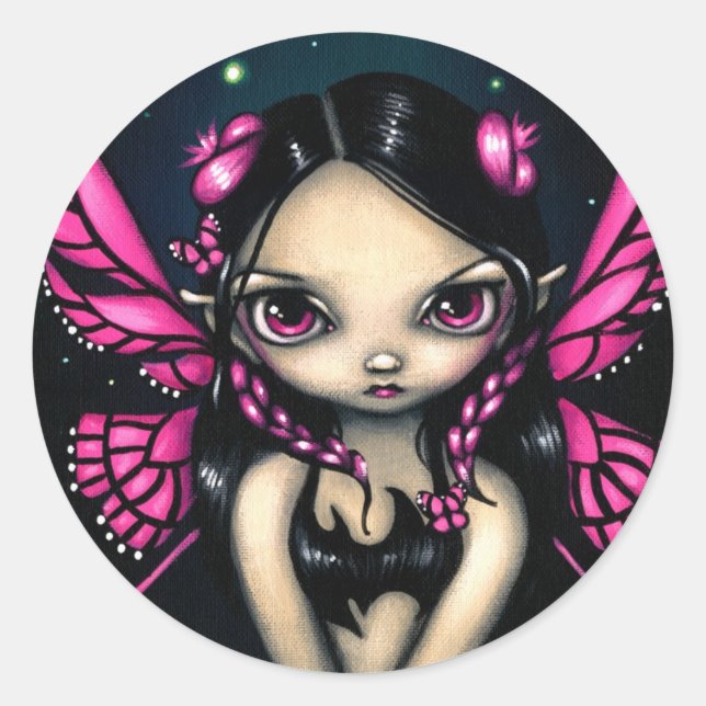 Aufkleber "Pink Butterfly Fairy" (Vorderseite)