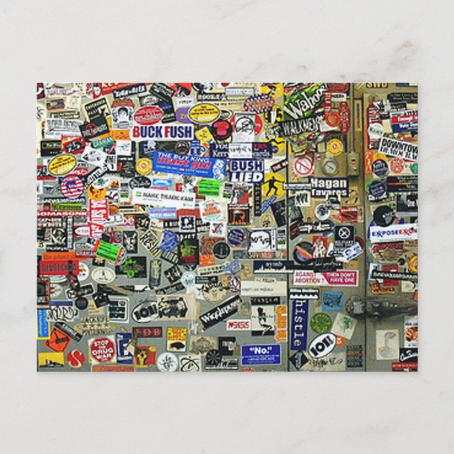 Aufkleber Postkarte (Vorderseite)