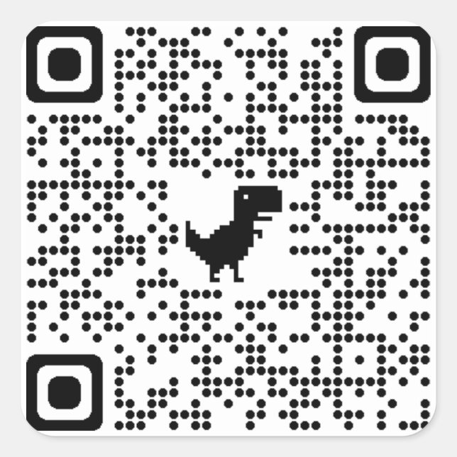 Aufkleber QR CODE bis Rickroll (Vorderseite)