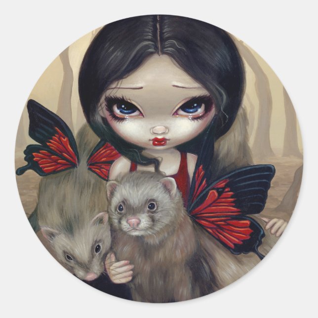 Aufkleber "Red Butterfly Ferrets" (Vorderseite)