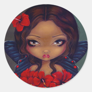Aufkleber "Red Hibisken Fairy"