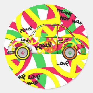 Aufkleber Retro Liebe Peace Retro 60er 70er Jahre 