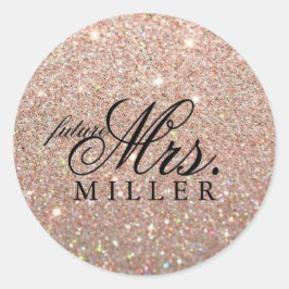 Aufkleber - Rose Gold Glitzer Heart Fab Zukunft Fr