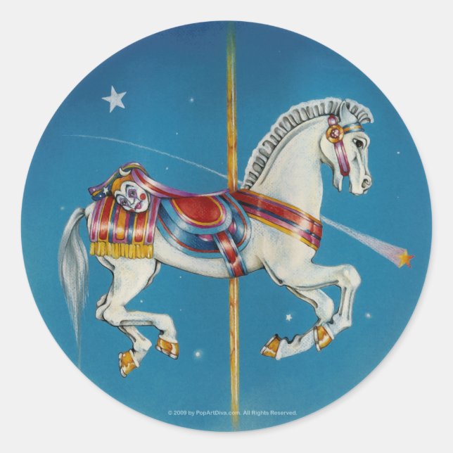 Aufkleber - Rotes, Weißes und Blaues Karussell (Vorderseite)