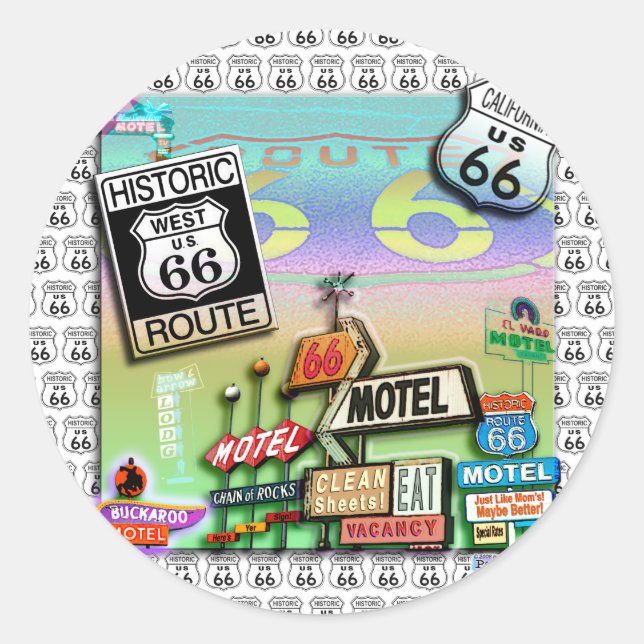 Aufkleber - Route 66 Die Mutterstraße (Vorderseite)