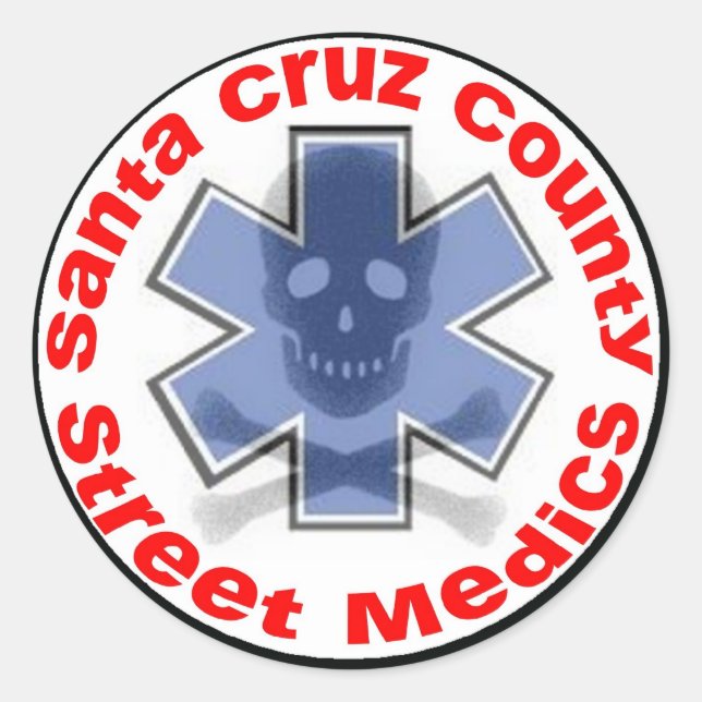 Aufkleber - Santa Cruz Landkreis Street Medics (Vorderseite)