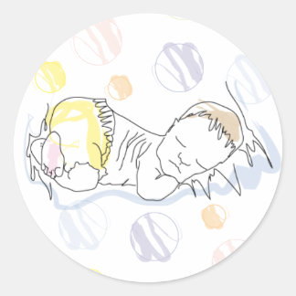 Aufkleber schläft Baby