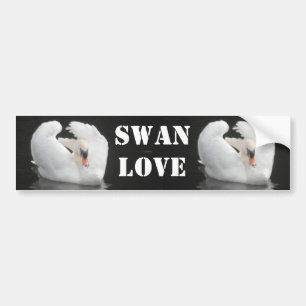 Aufkleber Schwan Schwimmen, Schwan Liebe Autoaufkleber