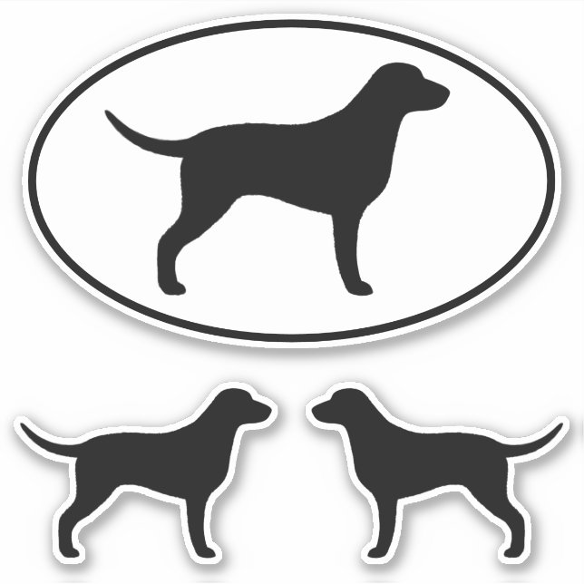 Aufkleber-Set für Silhouetten des geschliffenen Re Aufkleber (Vorderseite)