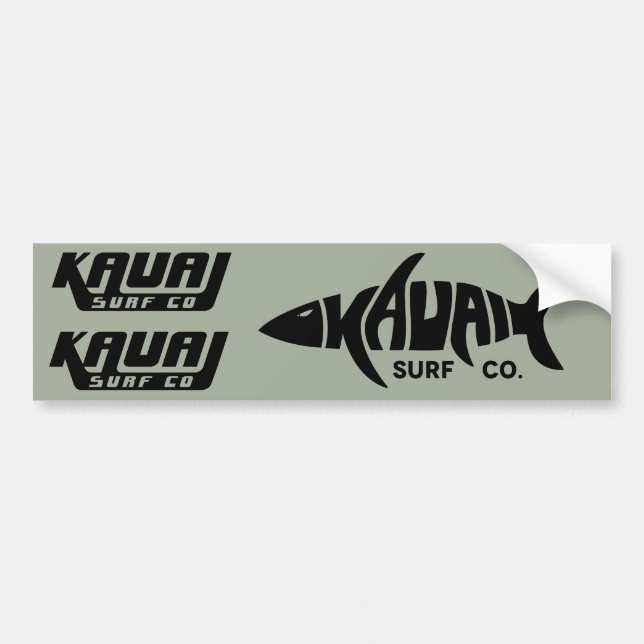 Aufkleber-Set Kauai-Brandungs-Co. Autoaufkleber (Vorne)