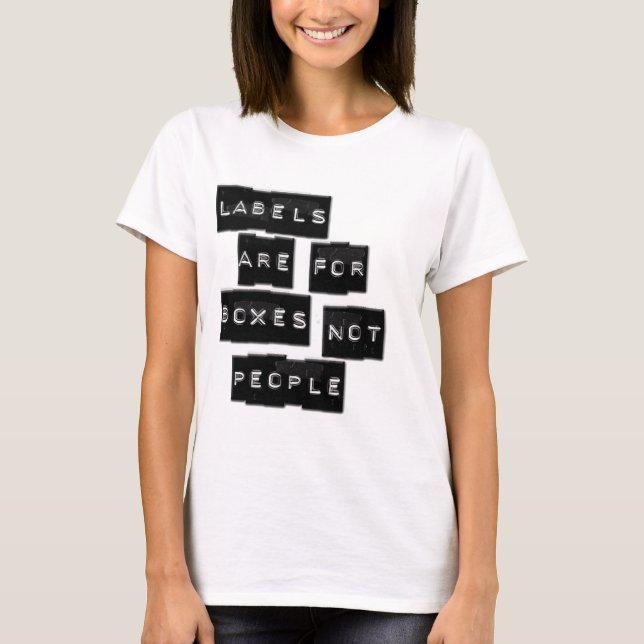 Aufkleber sind für Kasten-nicht Leute T-Shirt (Vorderseite)