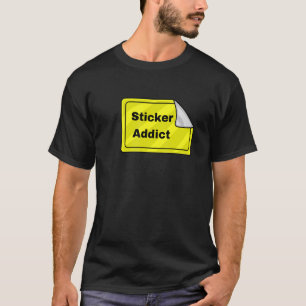 Aufkleber Sucht Aufklebersammler Etikett Sammler T-Shirt