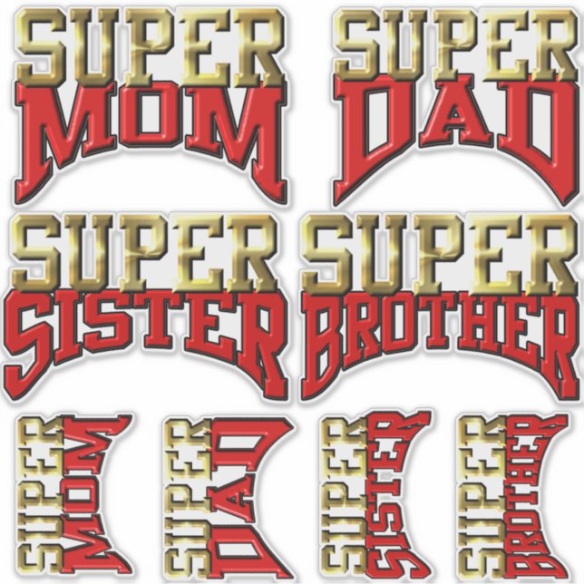 Aufkleber - SUPER-Familie (Vorderseite)