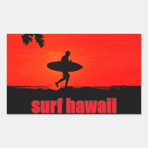 Aufkleber Surfen Hawaii