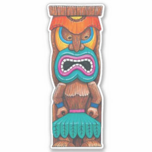 Aufkleber Tiki Totem 2