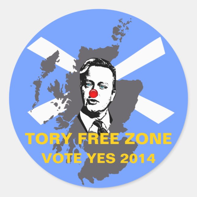 Aufkleber "Tory Free Zone Scottish Independence" (Vorderseite)