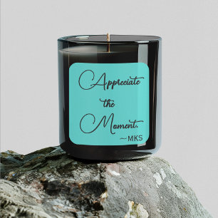 Aufkleber Türkisfarbene Initialen und positive Bes