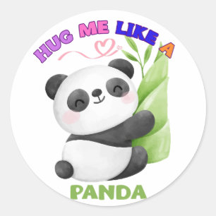 🐼 Aufkleber und Labels - Umarmungen wie ein Panda