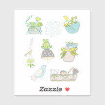 Aufkleber und Pflanze