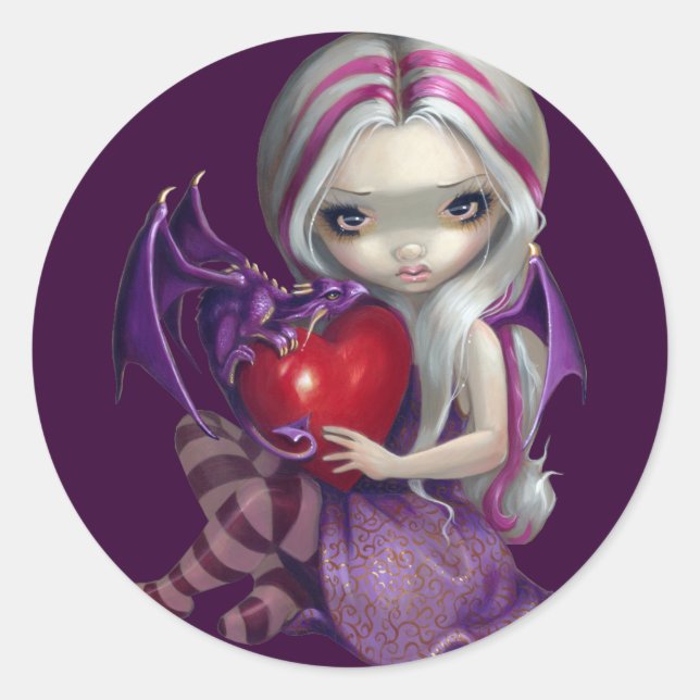 Aufkleber "Valentine Dragon" (Vorderseite)