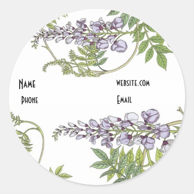 Aufkleber Vintag Lavendel (Vorderseite)