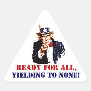 Aufkleber Vintag Uncle Sam Marines Slogan Yielding
