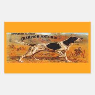 Aufkleber Vintage-Zigarrenwerbung Jagdhund Champio